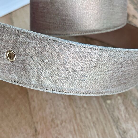 Chanel Authentic VTG 05 Womens Gold Wide Belt CC Logo Embellished Buckle Leather - Picture 15 of 16